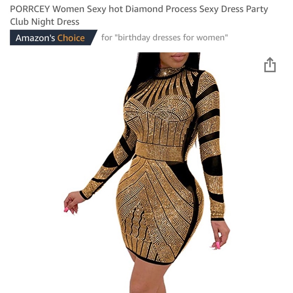 See Through Diamond Sexy Night Club/Party Dress